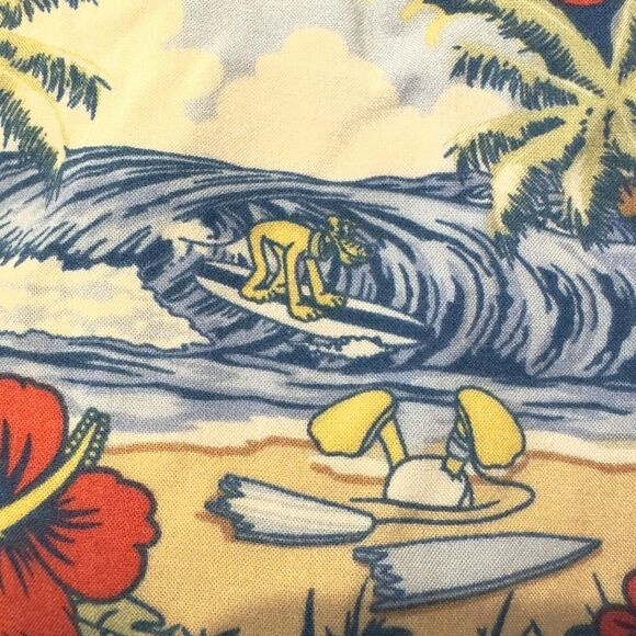 Disney Parks Aloha Hawaiian Shirt Medium Mickey Surfboard Tiki Surf Donald Pluto - Picture 5 of 10